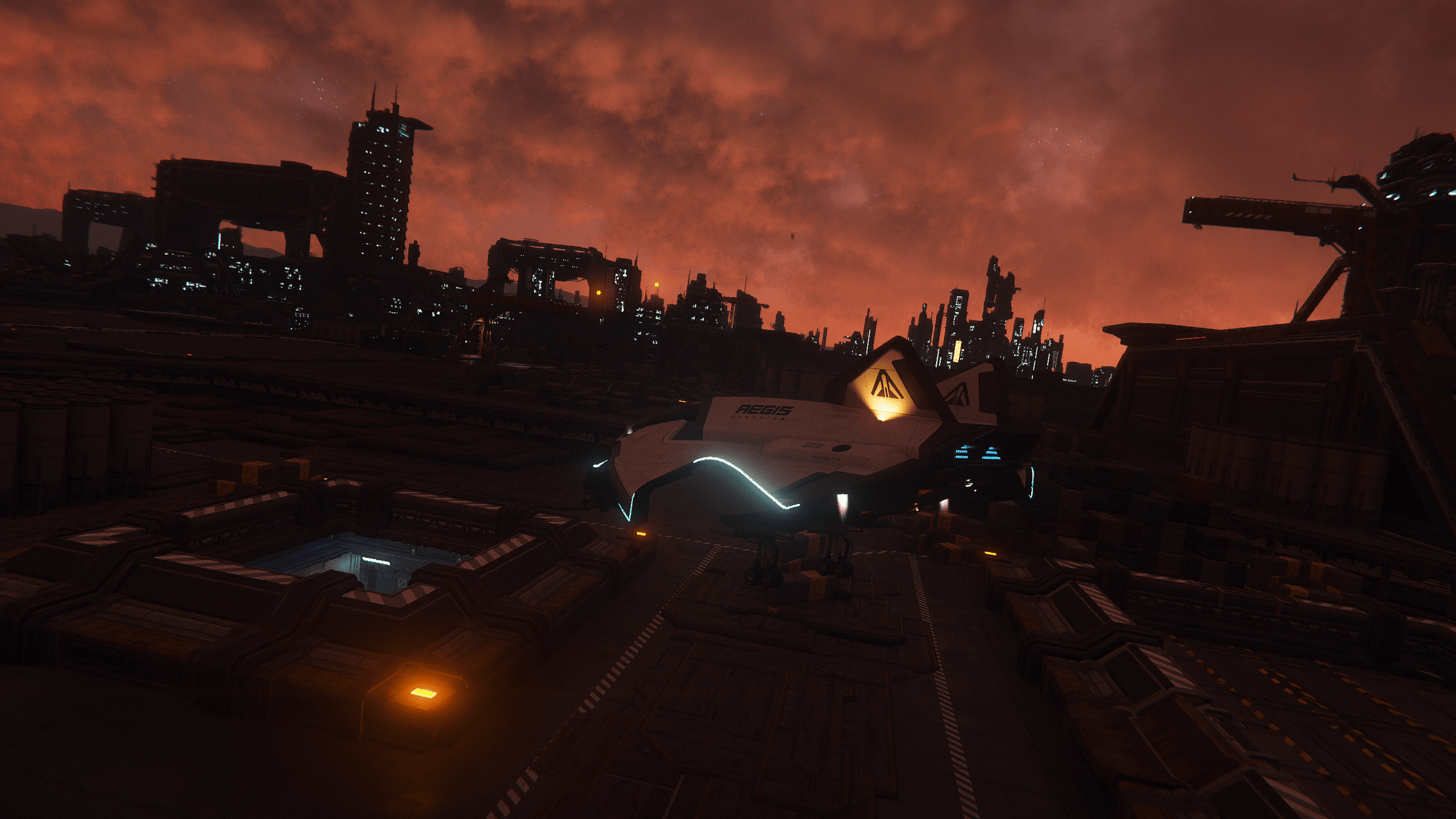 Lorville Teasa Spaceport Landing Hangar